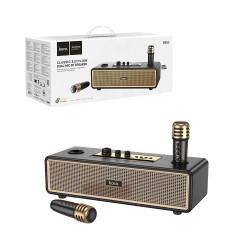 Hoco Portable Wireless Speaker BS63 Graceful with Dual Mic Black Hoco Portable Wireless Speaker BS63 Graceful with Dual Mic Black